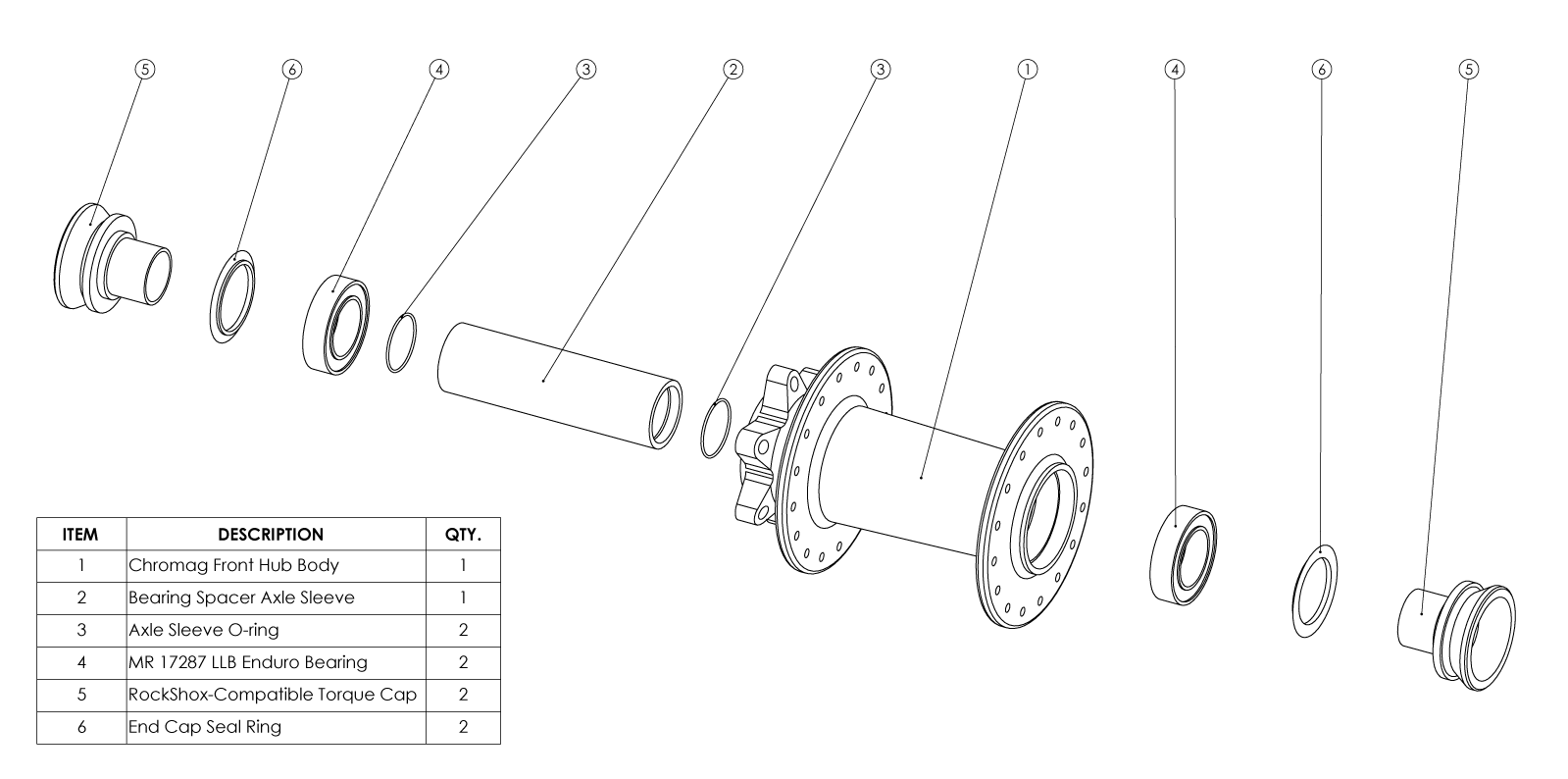 Phase 30 Front Wheel Chromag Mountain Bike Wheels Parts